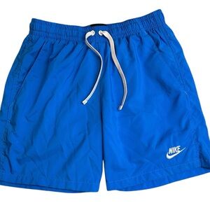 Nike Men’s Woven Flow‎ Hybrid Shorts Blue Size Small | Lined 6” Inseam Logo